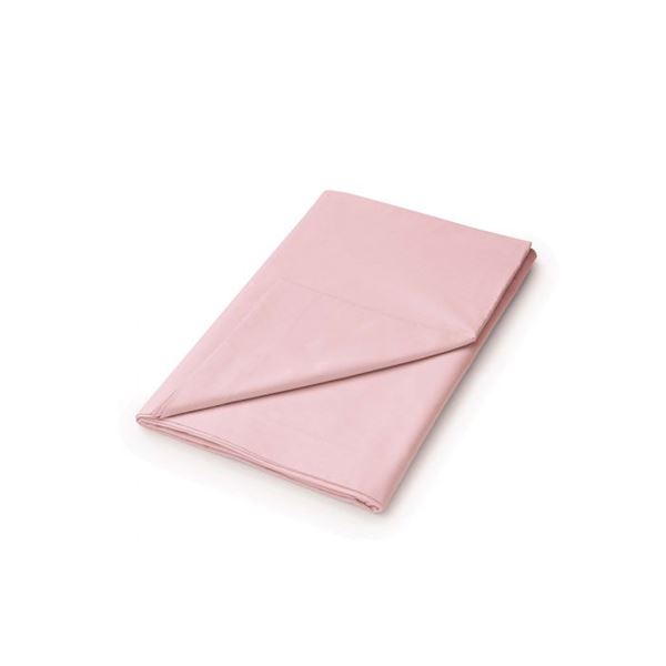 Plain Dye Polycotton Flat Sheet - Blush